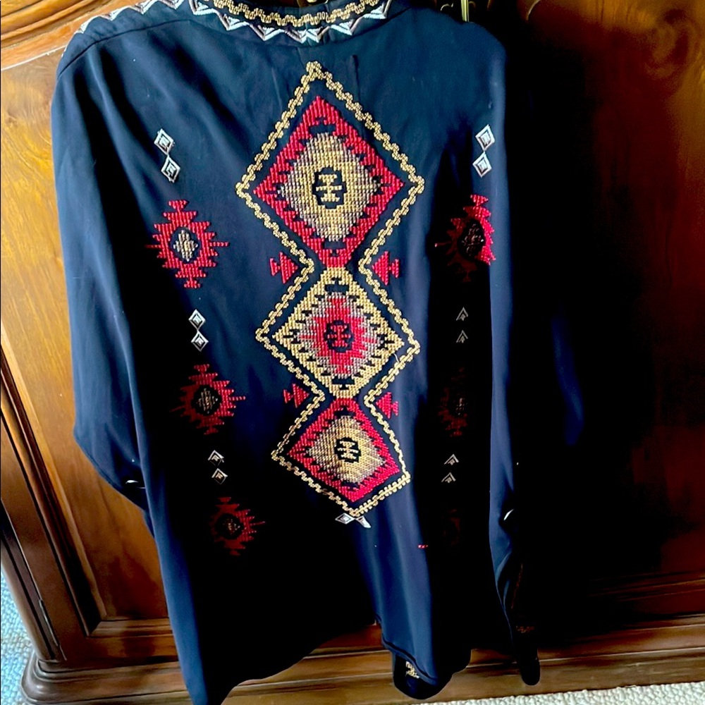JW Los Angeles Johnny Was Poncho Size Medium